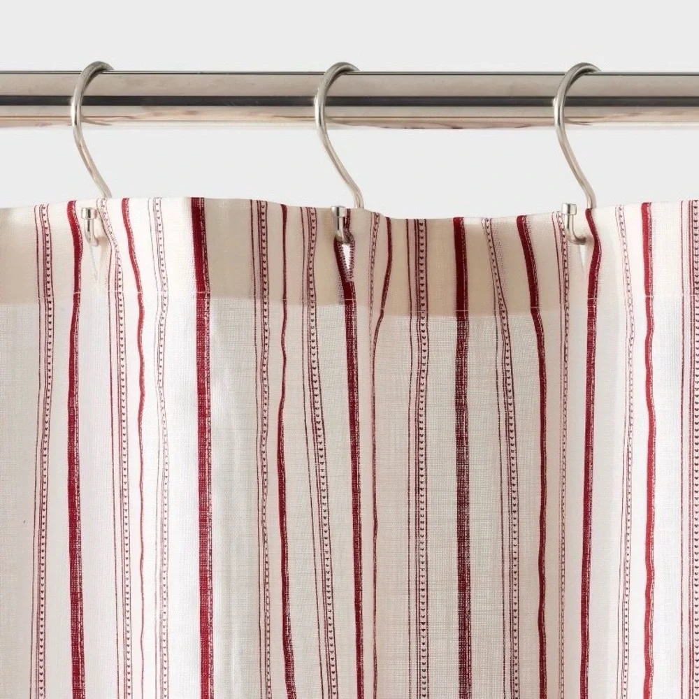 Threshold shower curtain